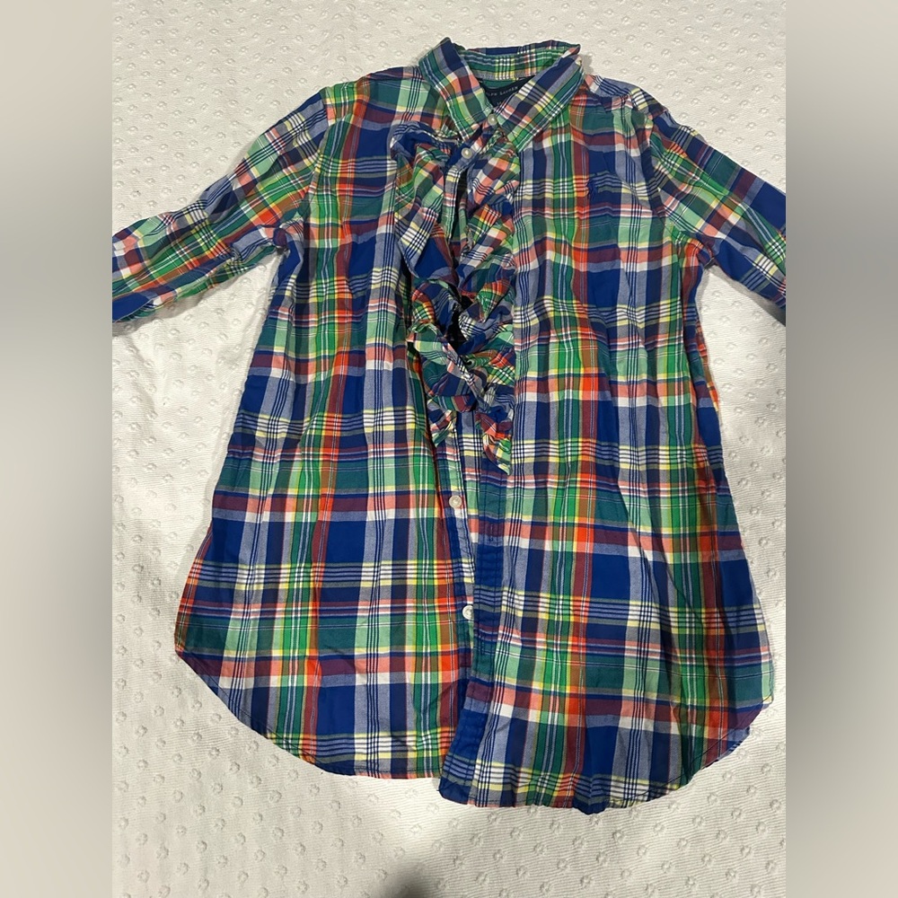 Ralph Lauren Kids Plaid Button Down Shirt - Blue, Green, Red